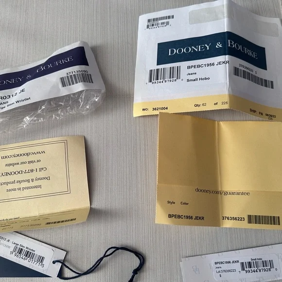 EUC Dooney & Bourke Jean Shoulder Bag with Slim Jean Wristlet - Picture 5 of 10